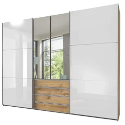 Schlafzimmerkleiderschrank mit Dreh- & Schiebetüren - Stufania I