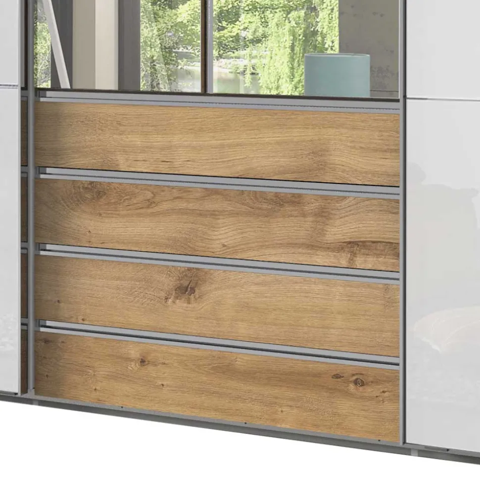 Schlafzimmerkleiderschrank mit Dreh- & Schiebetüren - Stufania I