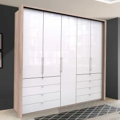 Schlafzimmer-Kleiderschrank mit Tür & 2 Falttüren - Bosays
