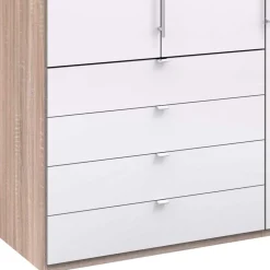 Schlafzimmer-Kleiderschrank mit Tür & 2 Falttüren - Bosays