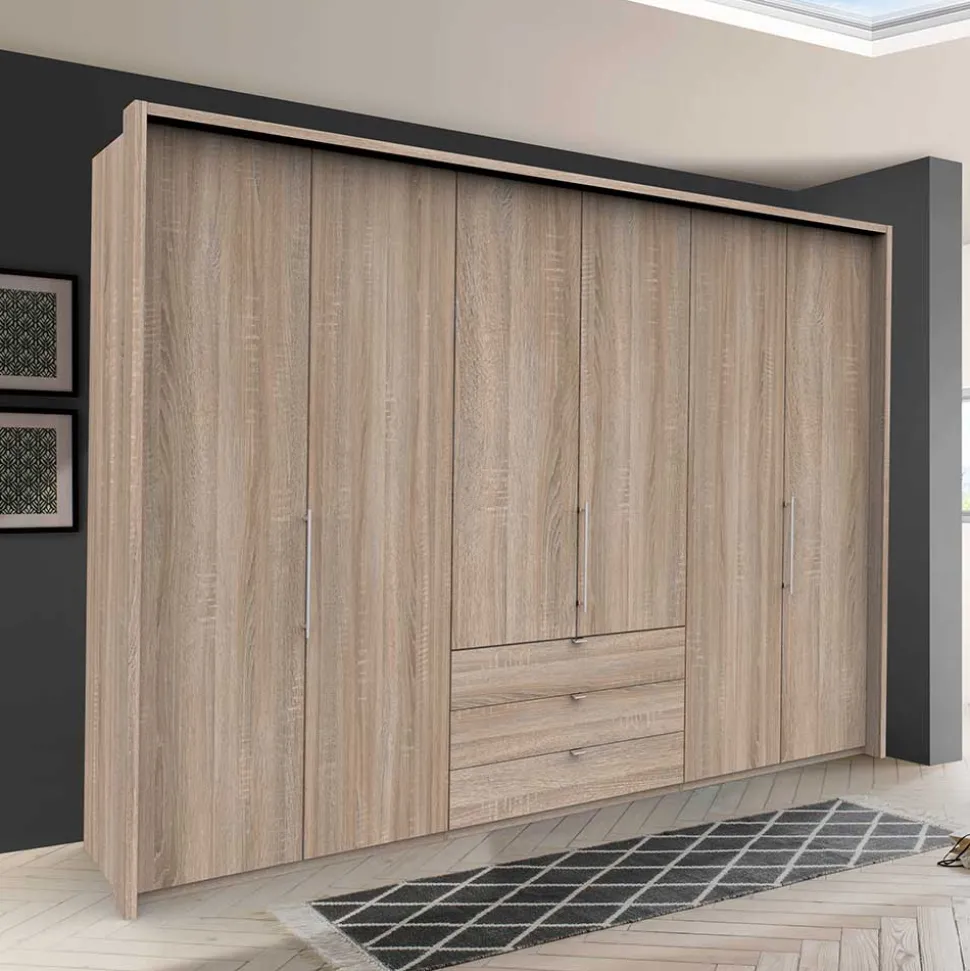 Schlafzimmerkleiderschrank in Holz Nachbildung - Zayun I