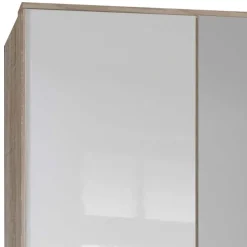 Schlafzimmer-Kleiderschrank in Weiß HG & Eiche sägerau - Grands