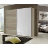 Schlafzimmerschrank Arno mit Weißglas