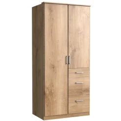 Schlafzimmerschrank in Holzoptik Plankeneiche - Osicria