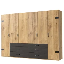 Schlafzimmerschrank mit sechs Schubladen & Türen - Bram