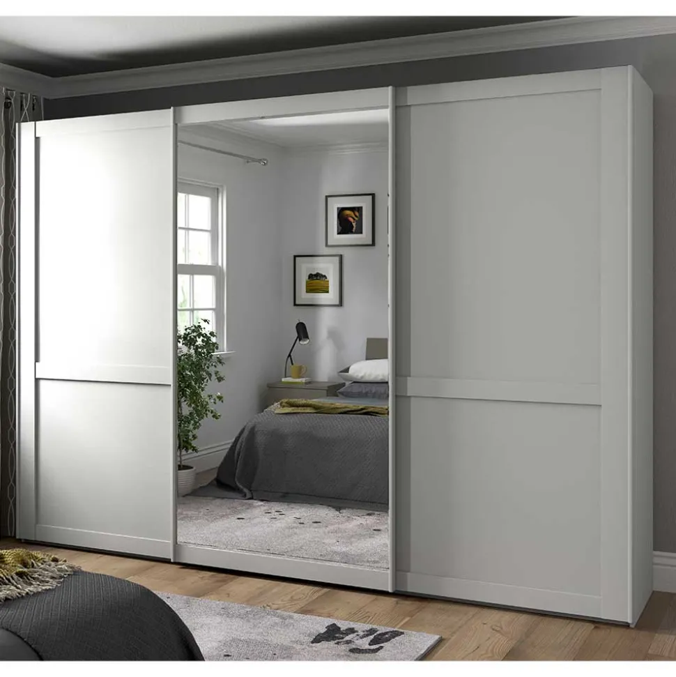 Schlafzimmerschrank mit Schwebetüren in Weiß - Flinn
