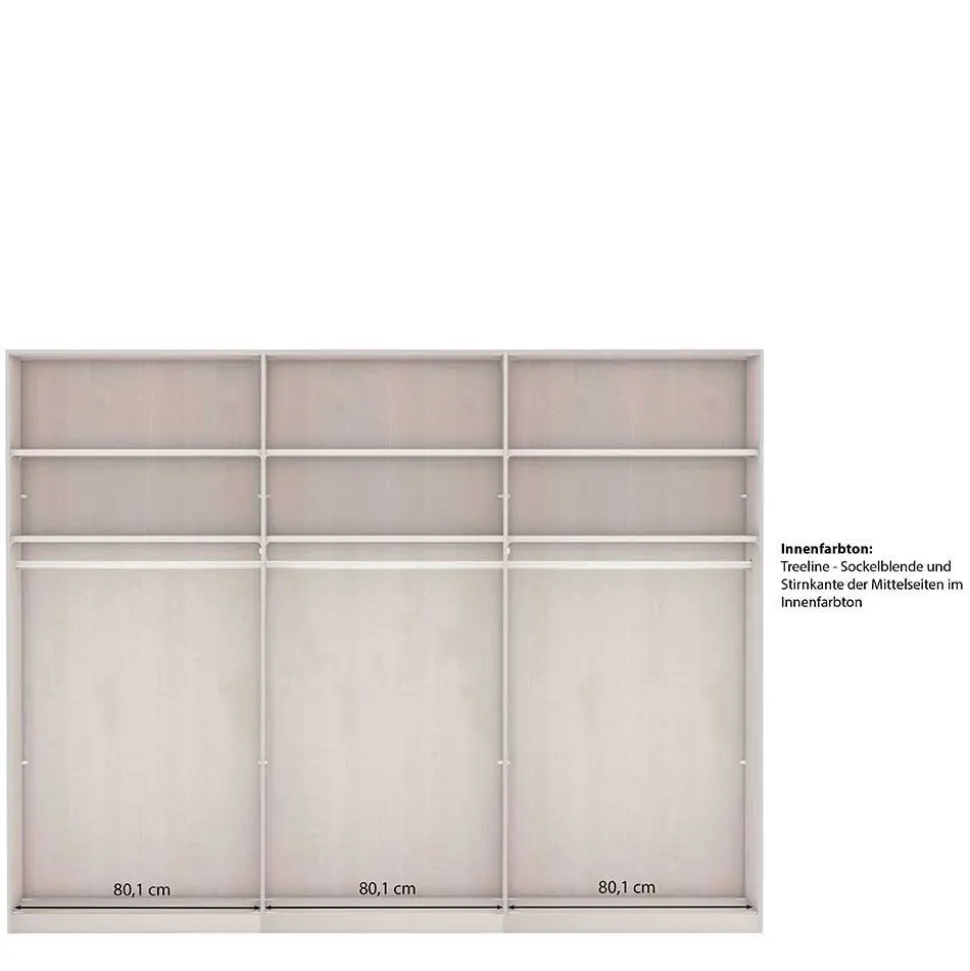 Schlafzimmerschrank mit Schwebetüren in Weiß - Flinn