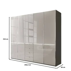 Schlafzimmerschrank 5-türig & 4 Schubladen - Korcula