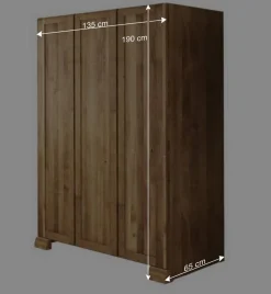 Schlafzimmerschrank Vaskov aus Wildeiche Massivholz