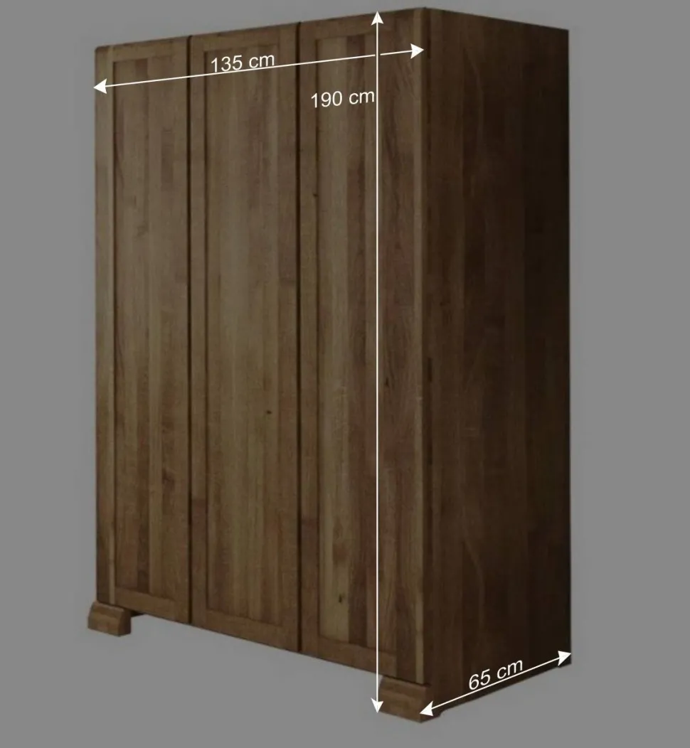 Schlafzimmerschrank Vaskov aus Wildeiche Massivholz