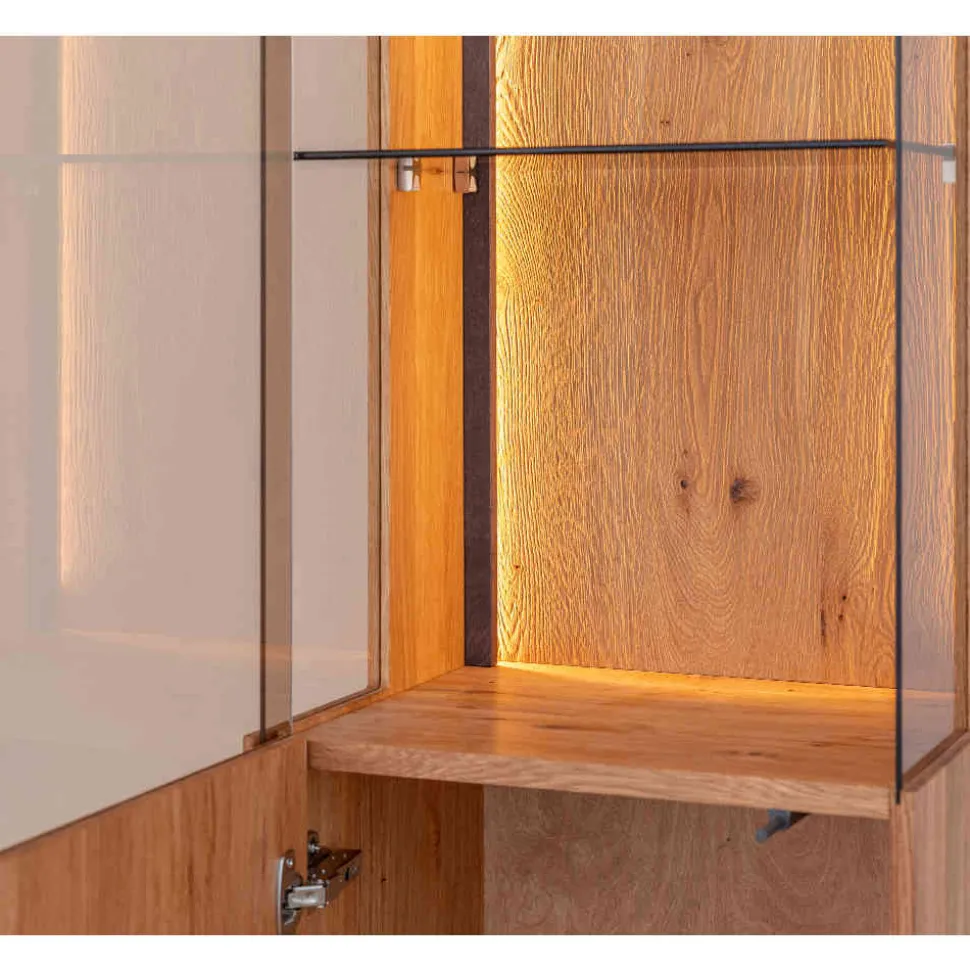 Schlanke Vitrine mit LED Beleuchtung - Cocondar