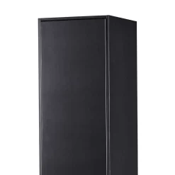 Schmaler Hochschrank in Schwarz Kiefernholz teilmassiv - Niwidus
