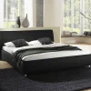 Schönes Stoffbett Fidelphia in Schwarz