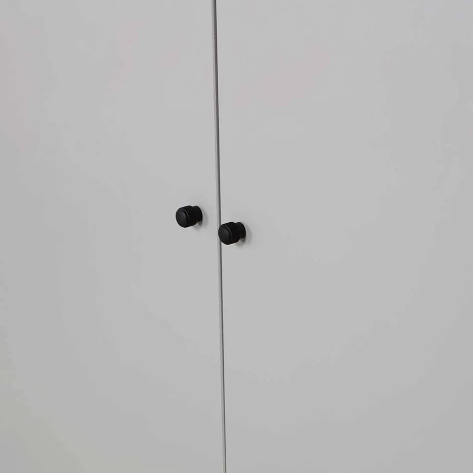 Schrank in Hellgrau und Schwarz - Aturin