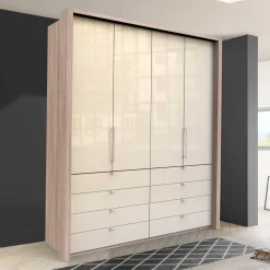 Schrank mit acht Schubladen & zwei Falttüren - Rativian