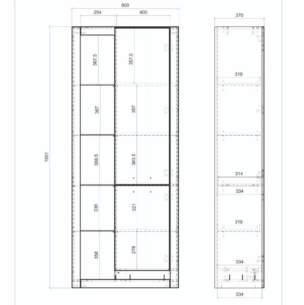 Schrank mit zwei Türen - Adejano
