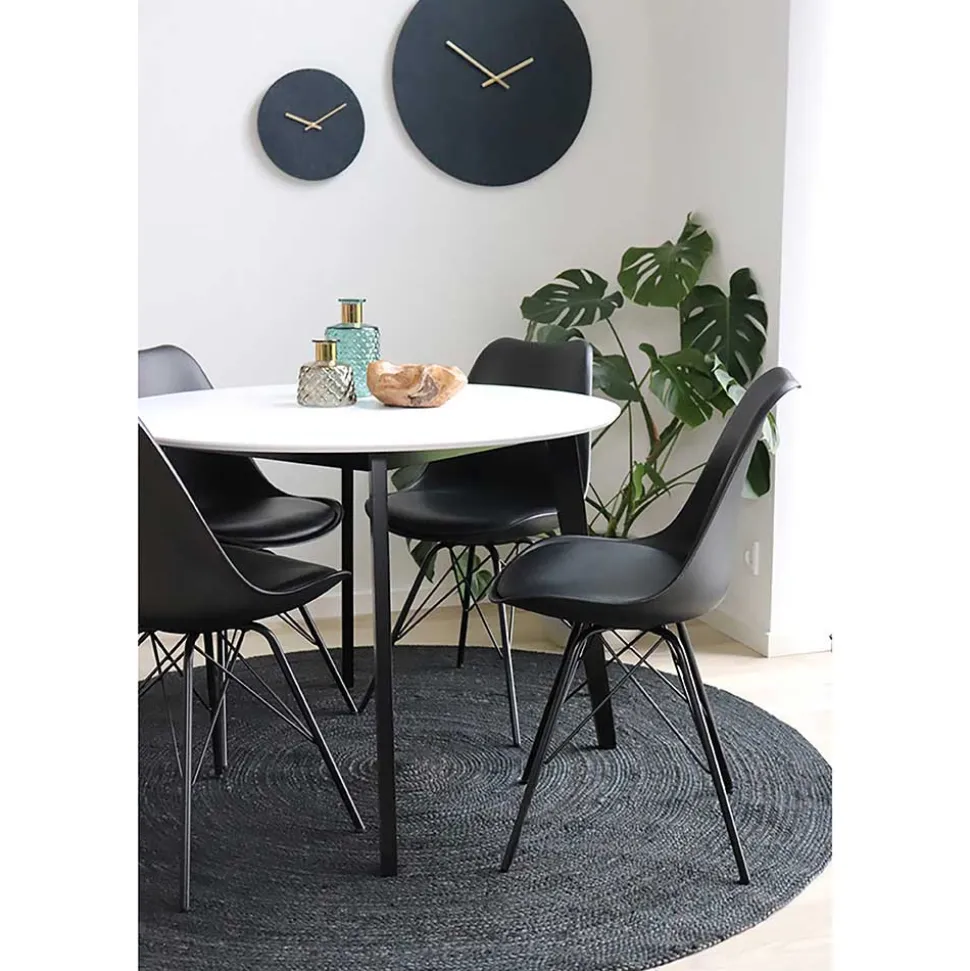 Schwarze Küchenstühle mit Schalensitz - Verbandro (2er Set)