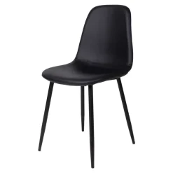 Schwarze Schalenstühle aus Kunstleder - Spiaggo (2er Set)