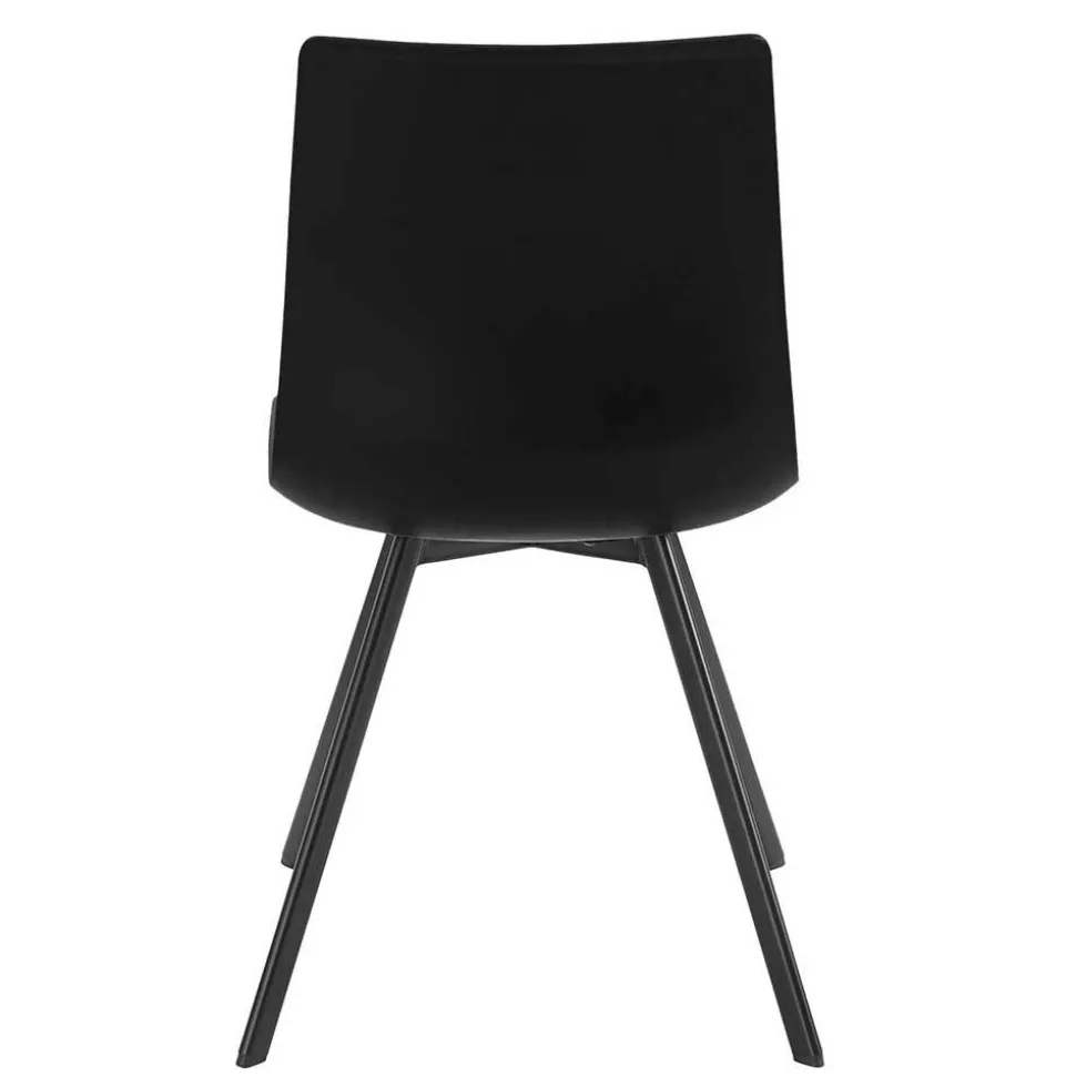Schwarze Schalenstühle modern - Tessa (2er Set)