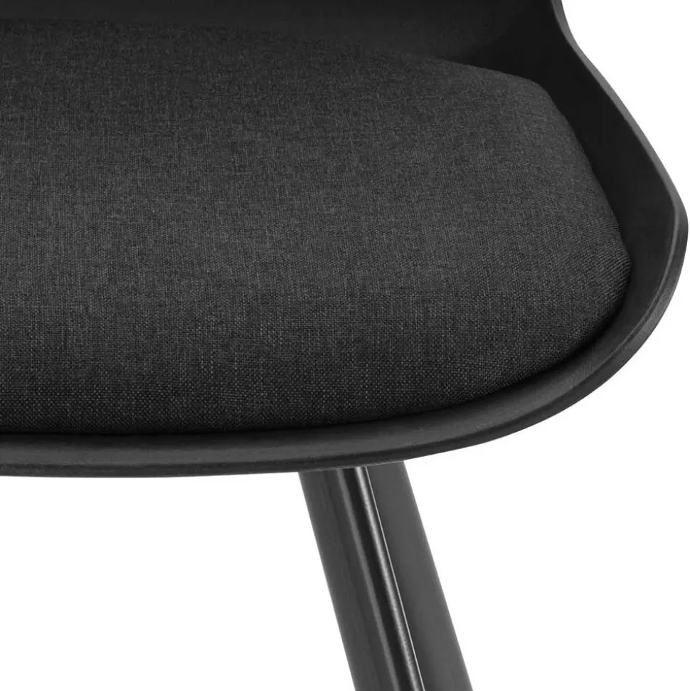 Schwarze Schalenstühle modern - Tessa (2er Set)