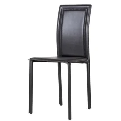 Schwarzer Esstischstuhl Buono mit Kunstleder (4er Set)