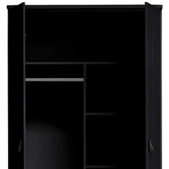 Schwarzer Kleiderschrank aus Massivholz - Florida