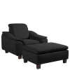 Schwarzer Polstersessel 100 cm breit - Voscona
