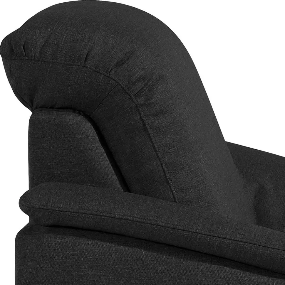Schwarzer Polstersessel 100 cm breit - Voscona