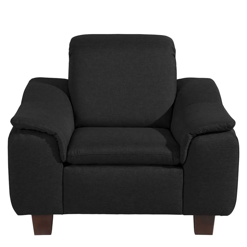 Schwarzer Polstersessel 100 cm breit - Voscona
