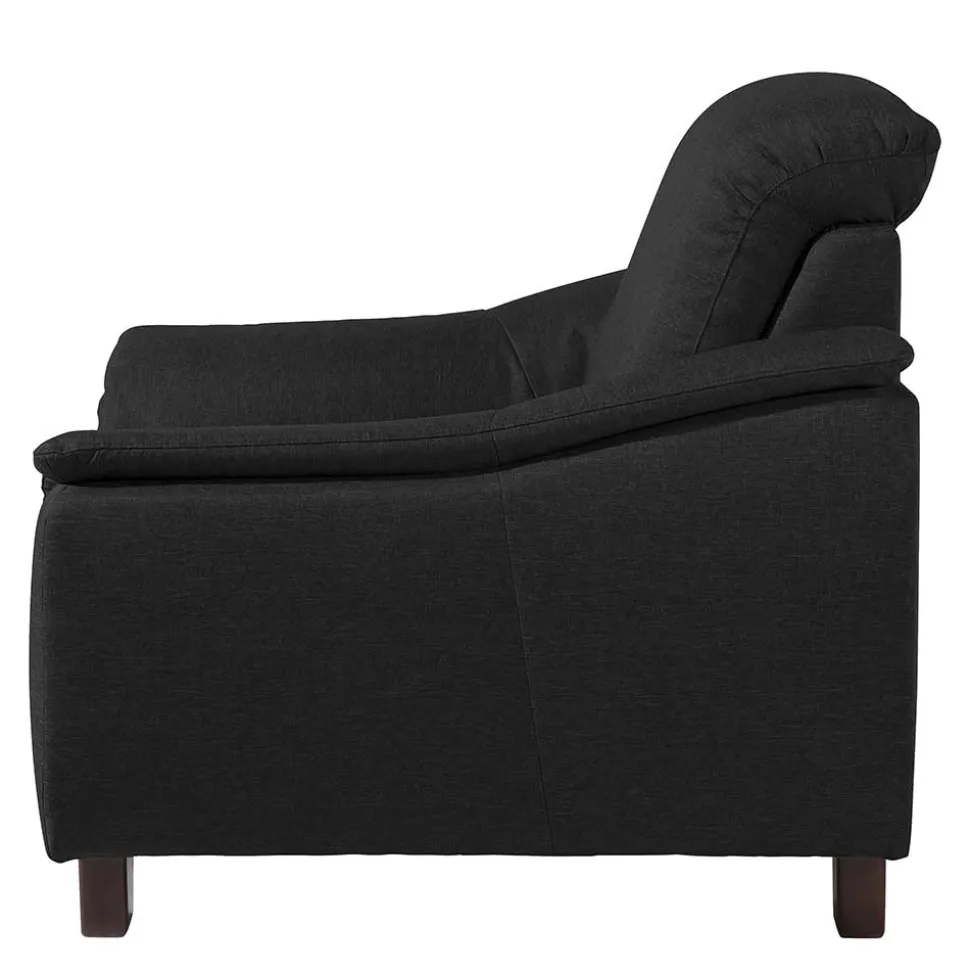 Schwarzer Polstersessel 100 cm breit - Voscona