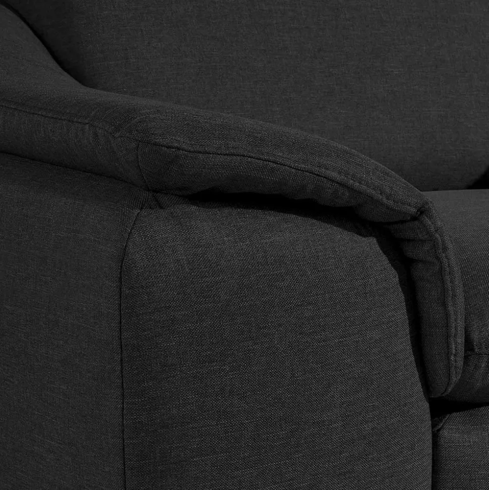 Schwarzer Polstersessel 100 cm breit - Voscona