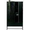 Schwarzer Schrank aus Holz & Metall - Almery