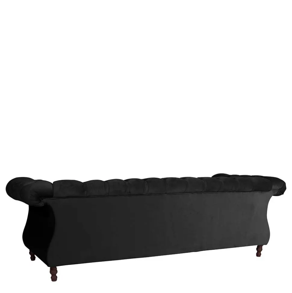Schwarzes Barocksofa aus Samtvelours - Isipia