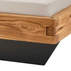 Schwebebett mit Leder-Kopfteil - Emjan