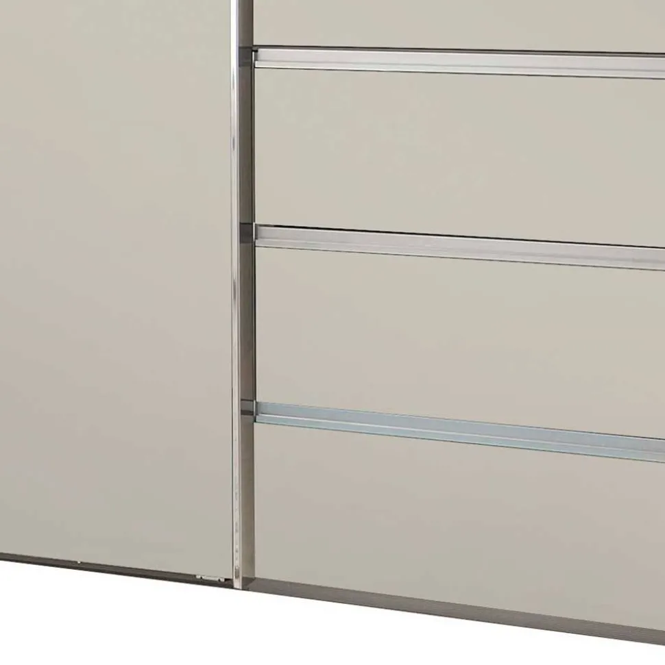 Schwebetüren-Kleiderschrank in Champagner - 3-türig - Vilantinos