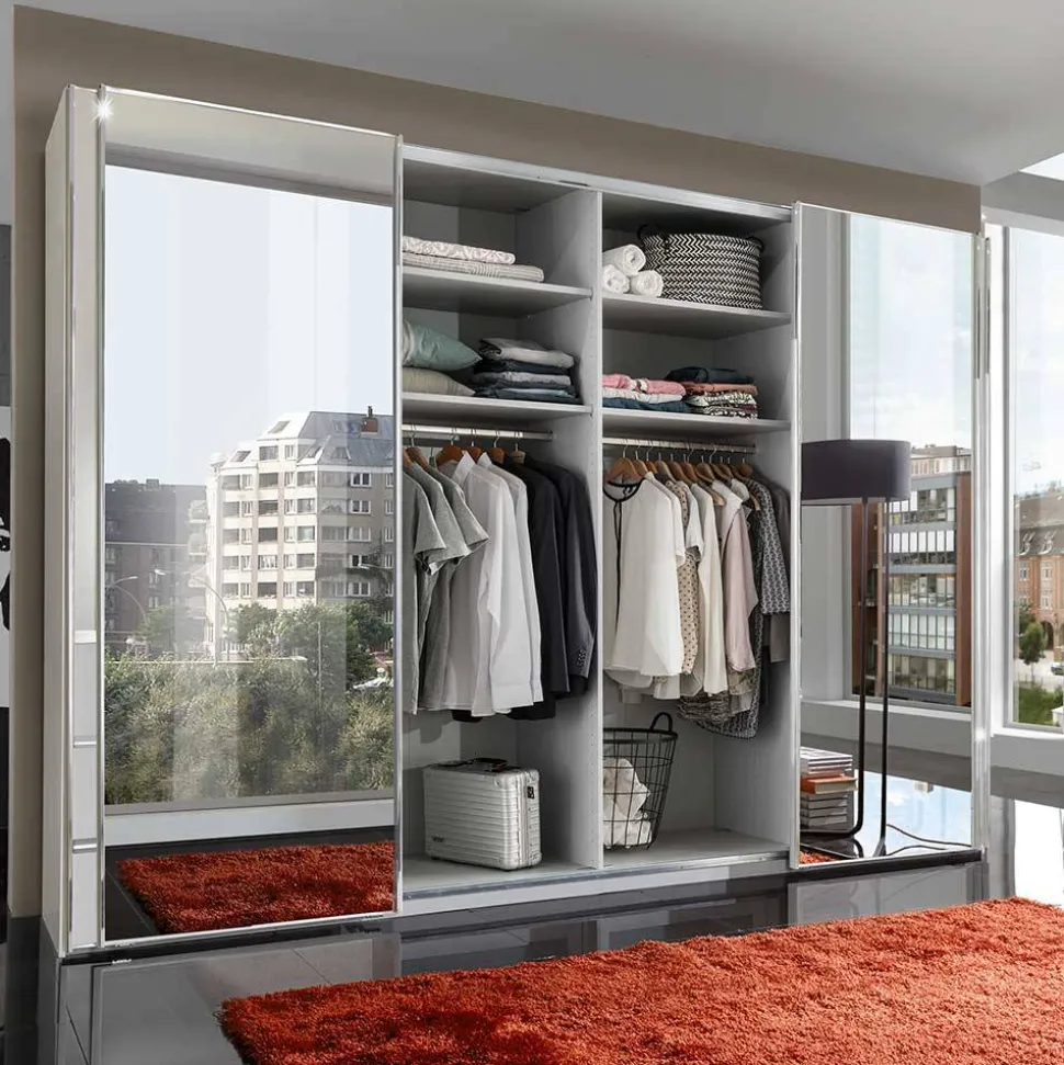 Schwebetürenkleiderschrank mit zwei Spiegeln - Galogero
