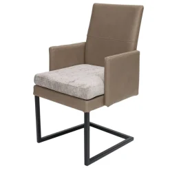 Schwingsessel in Beige und Grau - Rovina