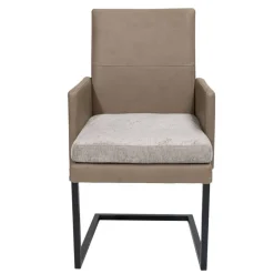 Schwingsessel in Beige und Grau - Rovina