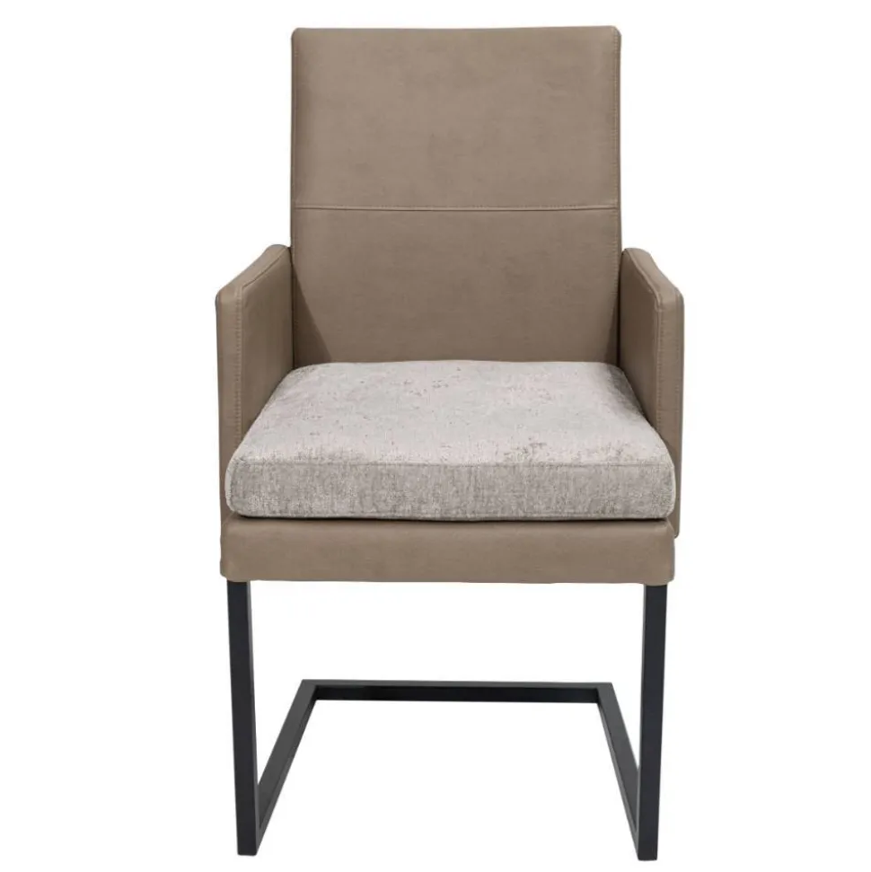 Schwingsessel in Beige und Grau - Rovina