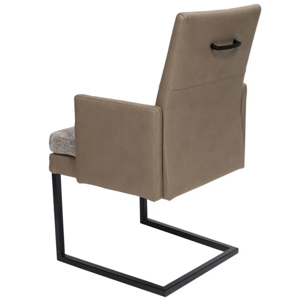 Schwingsessel in Beige und Grau - Rovina
