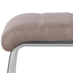 Schwingstuehle in Taupe und Chrom - Fyoras (4er Set)