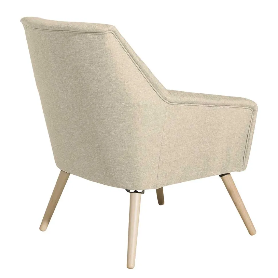 Sessel in Beige und Buche Natur - Vareika