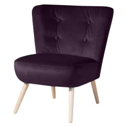 Sessel in Dunkellila Samtvelours - Aistran