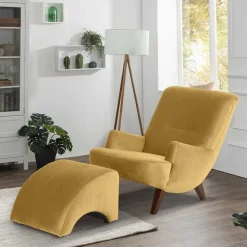Sessel in Gelb und Nussbaum Braun - Nikaragva