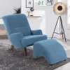 Sessel in Petrol Veloursbezug - Frunz