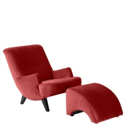 Sessel in Ziegel Rot und Schwarz - Danzante