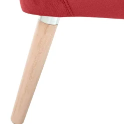 Sessel in Ziegelrot Samtvelours-Bezug - Thaddos