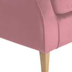 Sessel mit Ohren in Rosa Samtvelours - Cascaya