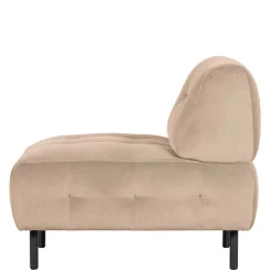 Sessel ohne Armlehnen in Creme Samt - Yorano