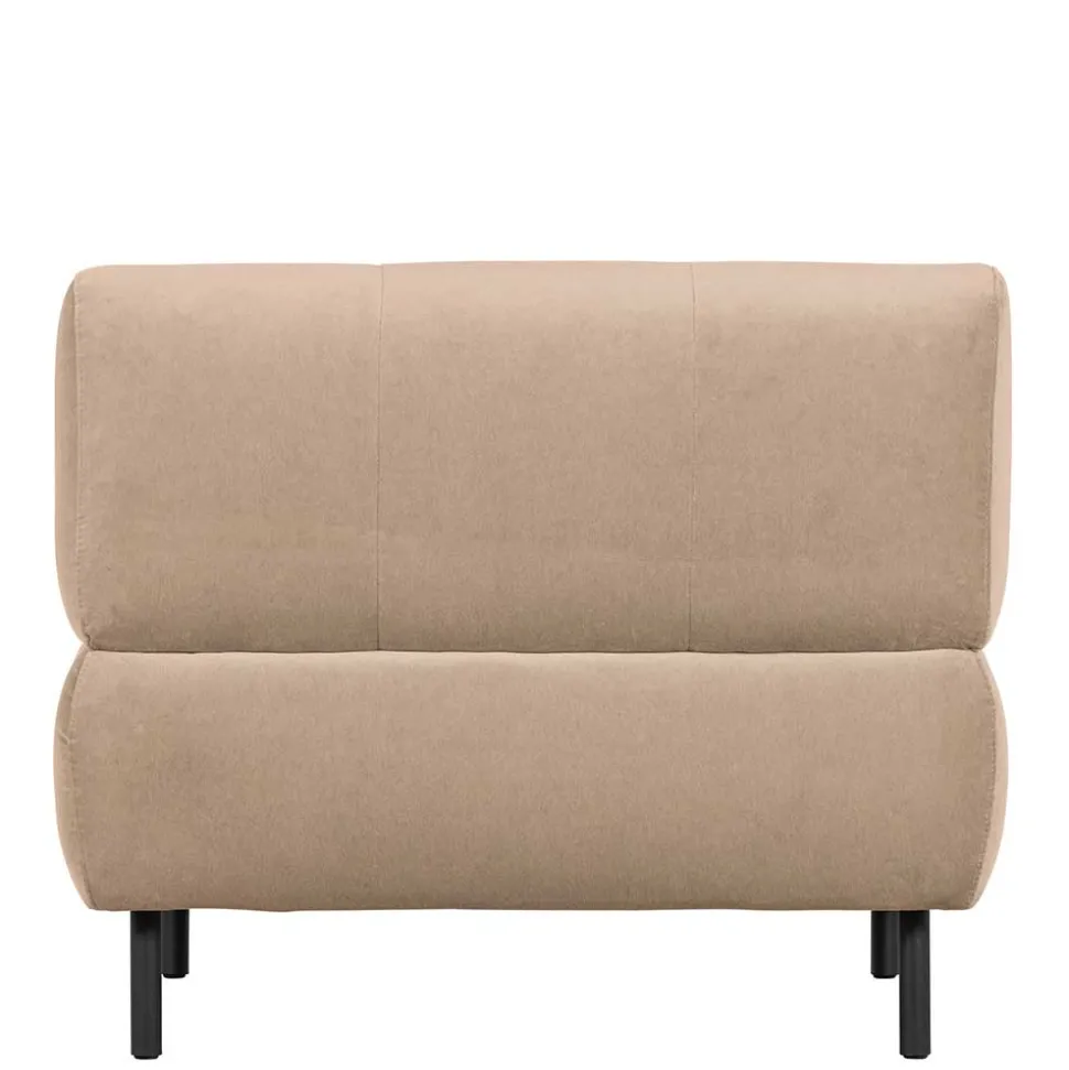 Sessel ohne Armlehnen in Creme Samt - Yorano